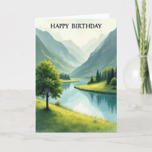 Peaceful River Valley Card