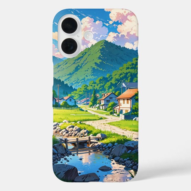 Peaceful River Village Case-Mate iPhone Case (Back)