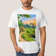 Peaceful Rural Village Landscape