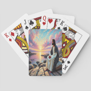 Peaceful Saviour by the Shore Playing Cards