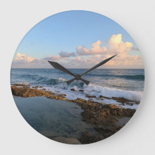 Peaceful Scene Big Island Hawaii Large Clock