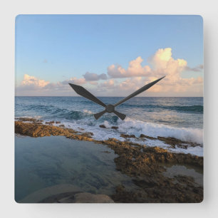 Peaceful Scene Big Island Hawaii Square Wall Clock