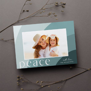 Peaceful Shades Modern Horizontal Photo Holiday Card