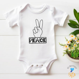 Peaceful sign baby bodysuit