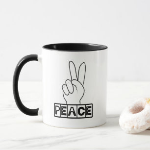 Peaceful sign mug