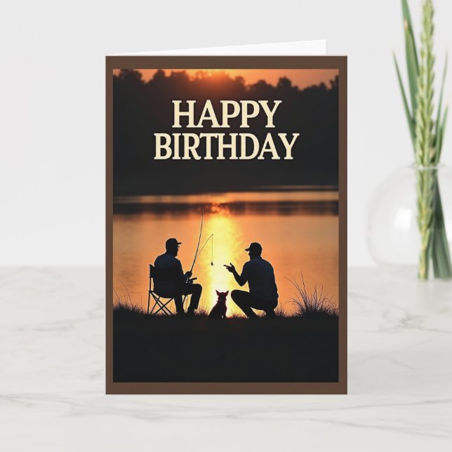 Peaceful Silhouette Birthday Card (Front)