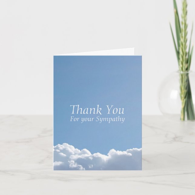 Peaceful Sky 3 Sympathy Thank You (Front)