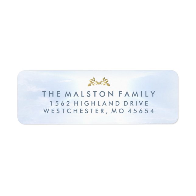 Peaceful Sky Matching Sympathy Family Address (Front)