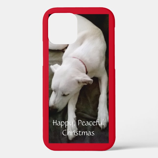 Peaceful Sleeping Puppy Dog Red Christmas Case-Mate iPhone Case (Back)
