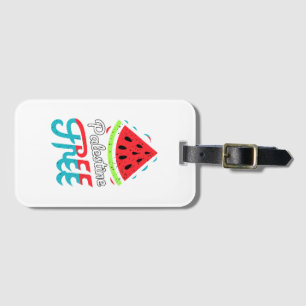 Peaceful Slices Watermelon Free Palestine - Suppor Luggage Tag