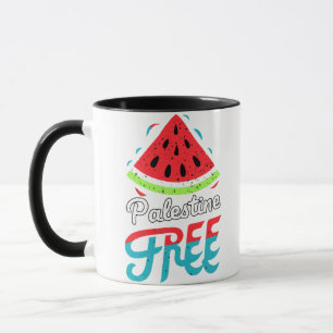Peaceful Slices Watermelon Free Palestine - Suppor Mug