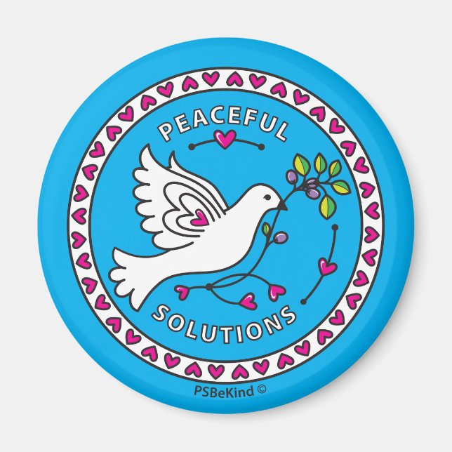 Peaceful Solutions 1_Round Magnet 2.25" (Front)
