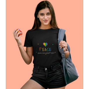 Peaceful Souls, Fearless Hearts   Peace Love  T-Shirt