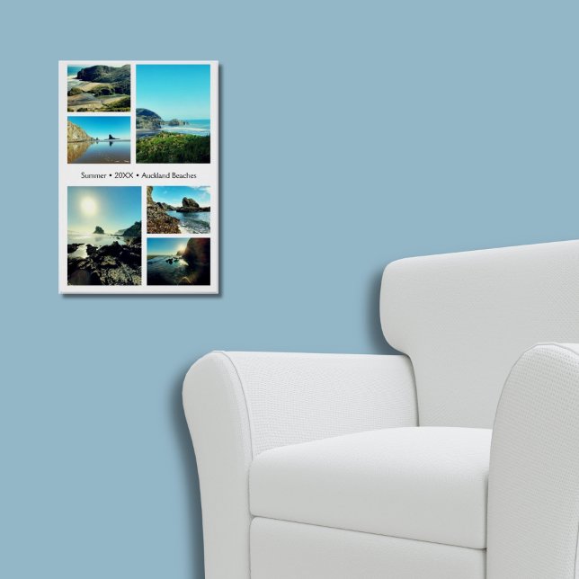 Peaceful Summer Beach Photo Collage Poster (Peaceful Summer Beach Photo Collage Poster)