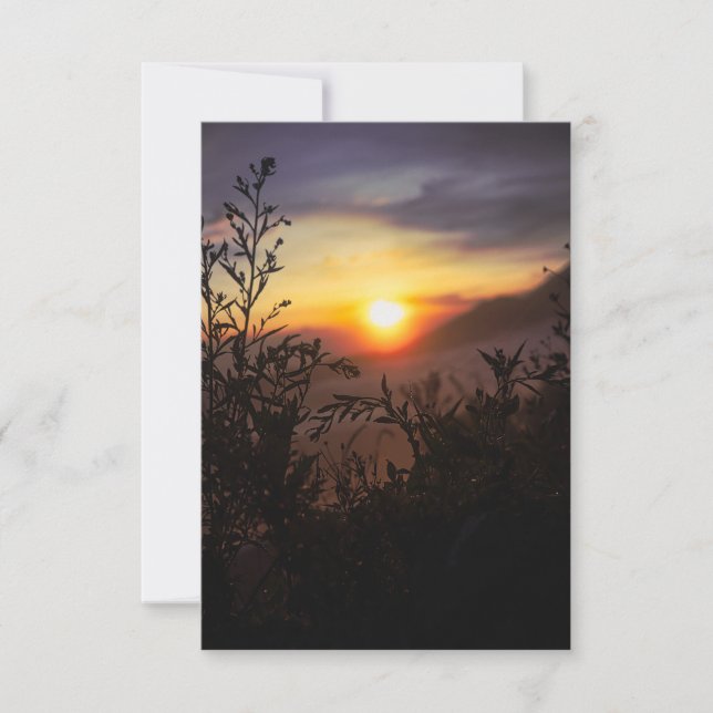 Peaceful sunrise thank you card (Front)