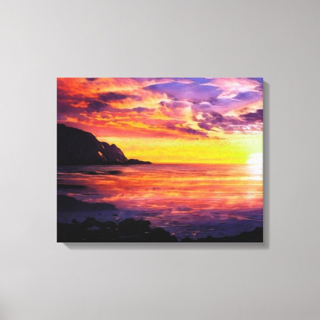 Peaceful Sunset by the Sea Canvas Print (Front)