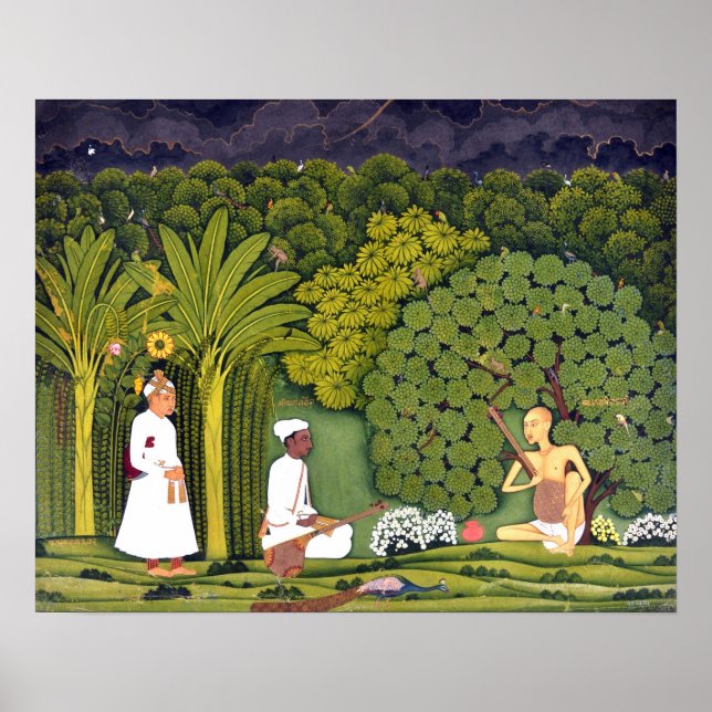 Peaceful "Swami Haridasa" Painting Poster (Front)
