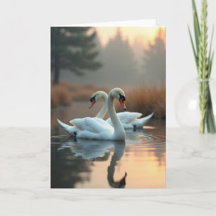Peaceful Swan Christmas Card