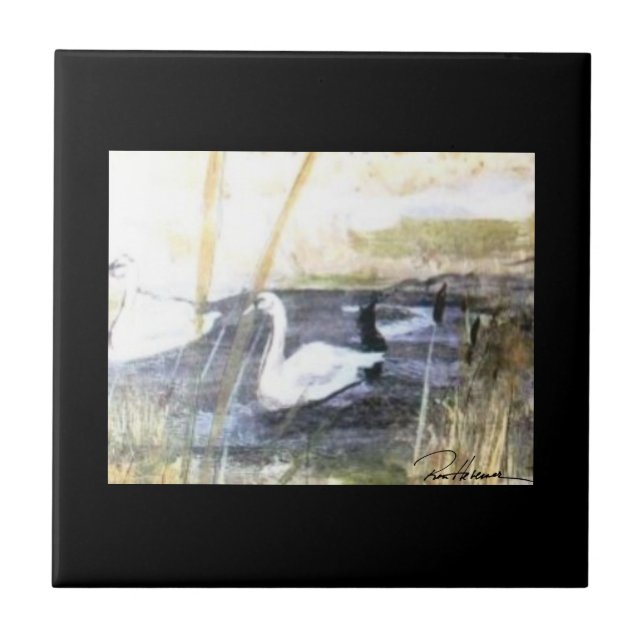 Peaceful Swan . . . Tile (Front)