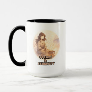 peaceful tea meditation mug