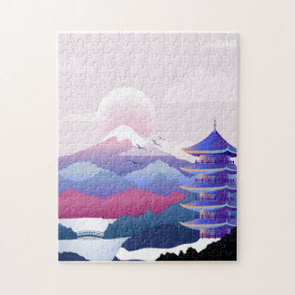 Peaceful Temple Scenery At Dawn Jigsaw Puzzle