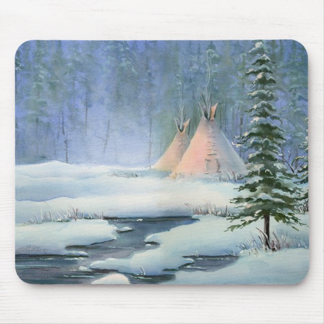 PEACEFUL TIPI by SHARON SHARPE Mouse Mat (Front)