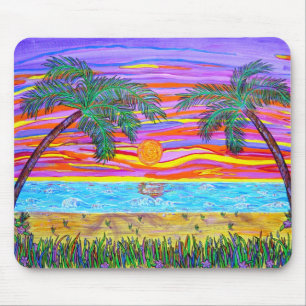 Peaceful Tropical Paradise Mouse Mat