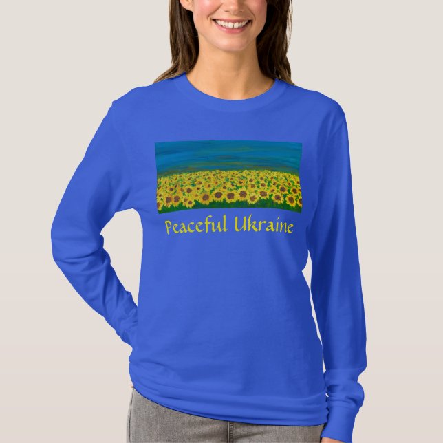 Peaceful Ukraine Women's Long Sleeve T-Shirt (Front)