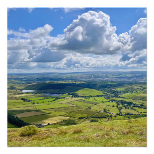 Peaceful view from Pendle Hill… Photo Print