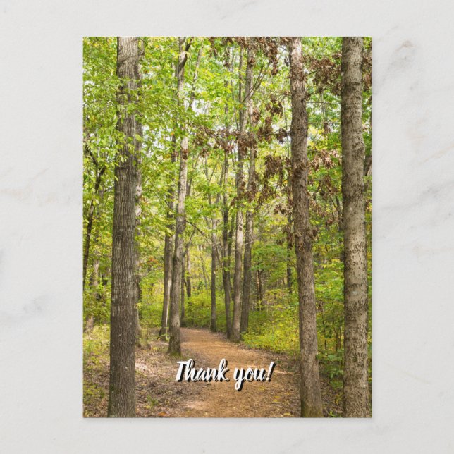 Peaceful Walk Thank You Postcard (Front)