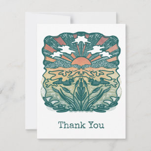 Peaceful water and sky Thank You Card