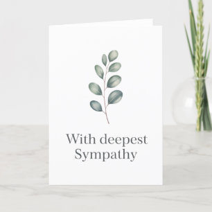 Peaceful Watercolor Sympathy Thank You Card