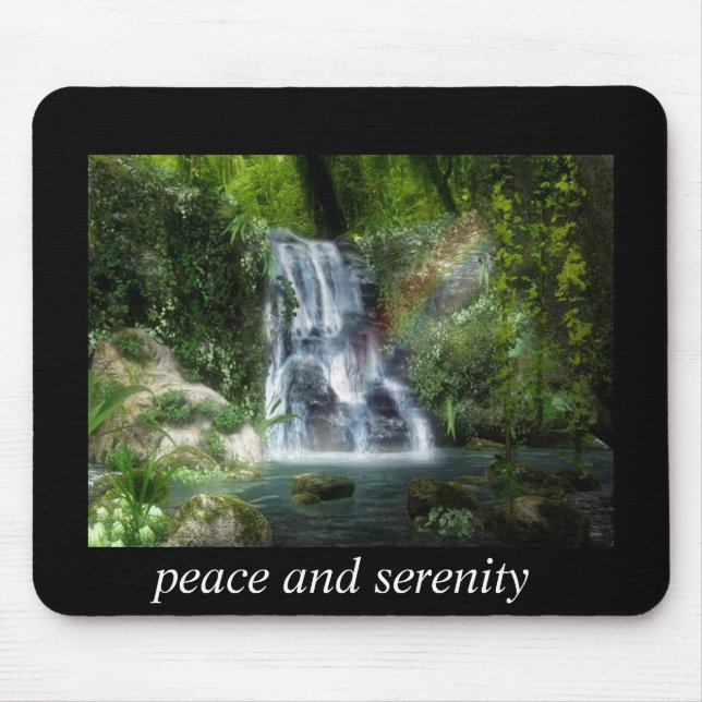 peaceful waterfall mousepad (Front)