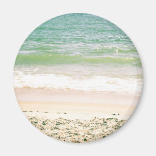 Peaceful Waves Pastel Beach Photography Magnet