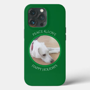 Peaceful White Dog Red Collar Christmas Case-Mate  iPhone 13 Pro Case