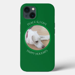 Peaceful White Dog Red Collar Christmas Case-Mate iPhone 13 Case
