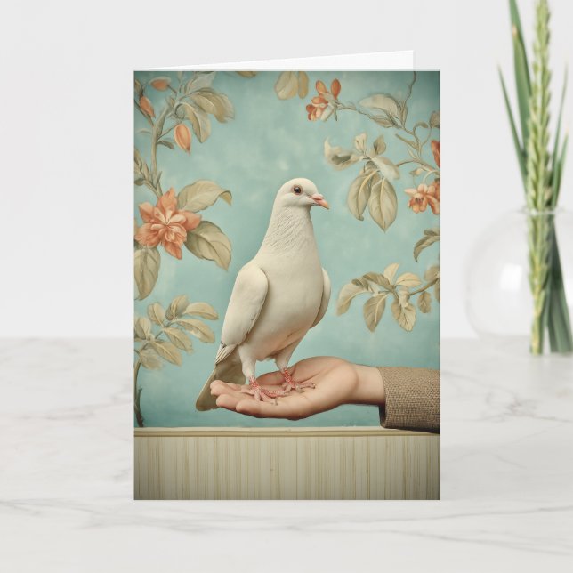 Peaceful White Dove Card (Front)