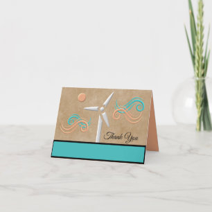 Peaceful Wind Tower Thank You Card