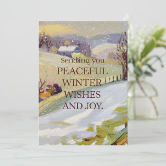 Peaceful Winter - Christmas ard Holiday Card