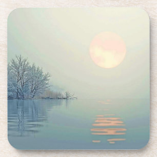 Peaceful Winter Morning Art Coaster