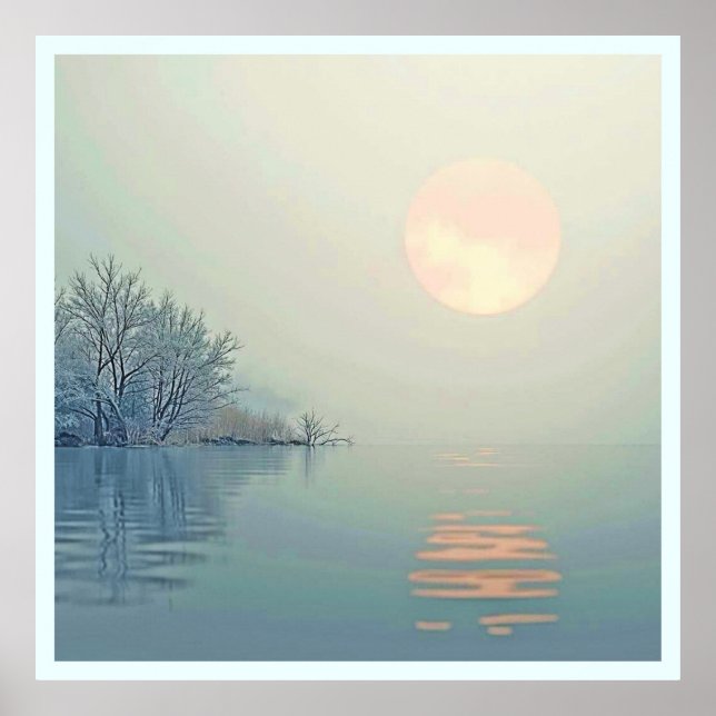 Peaceful Winter Morning Art Poster (Front)
