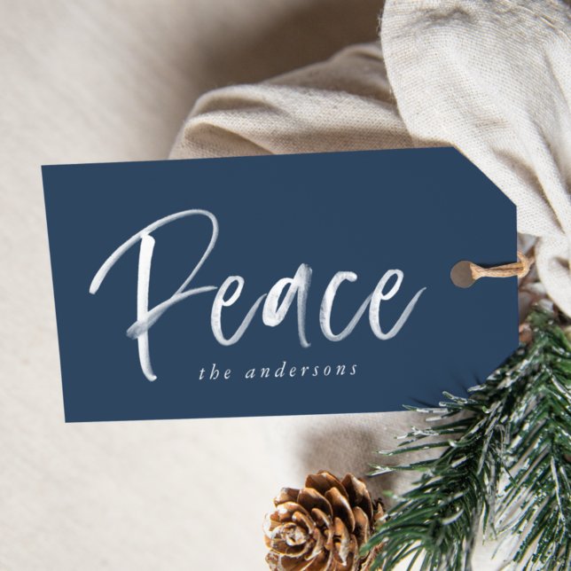 Peaceful Winter | Navy Holiday Gift Tags (Creator Uploaded)