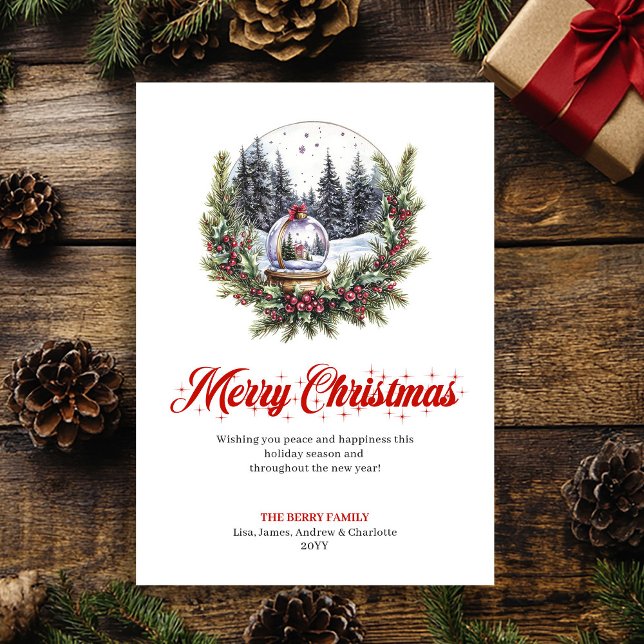 Peaceful Winter Scene Artistic Greeting Card (Peaceful Winter Scene Artistic Greeting Card)