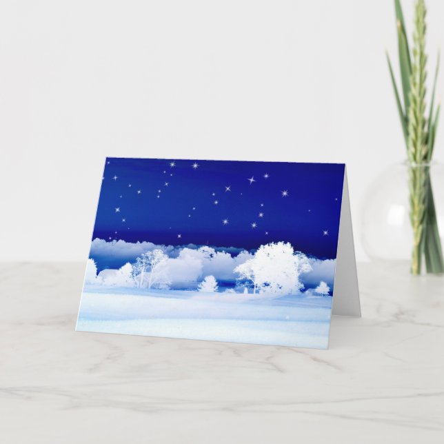 Peaceful winter scene holiday card (Front)