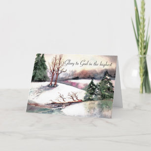 Peaceful Winter Scene Holiday Card