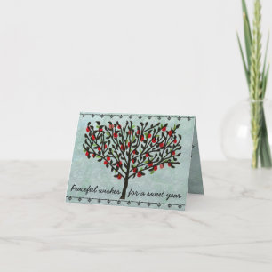 Peaceful Wishes Sweet Year Holiday Card