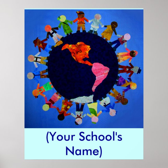 Peaceful World Children - Customisable Poster (Front)