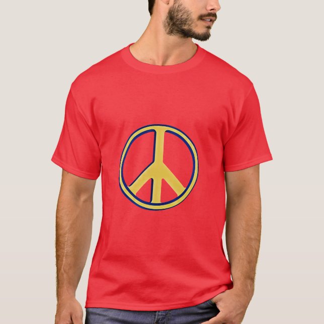 Peaceful World: Iconic Peace Sign  T-Shirt (Front)
