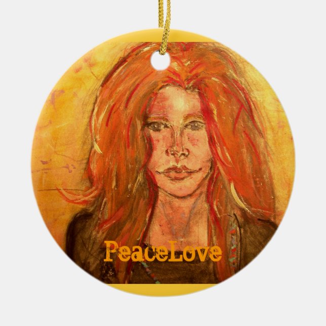 PeaceLove art Ceramic Tree Decoration (Front)