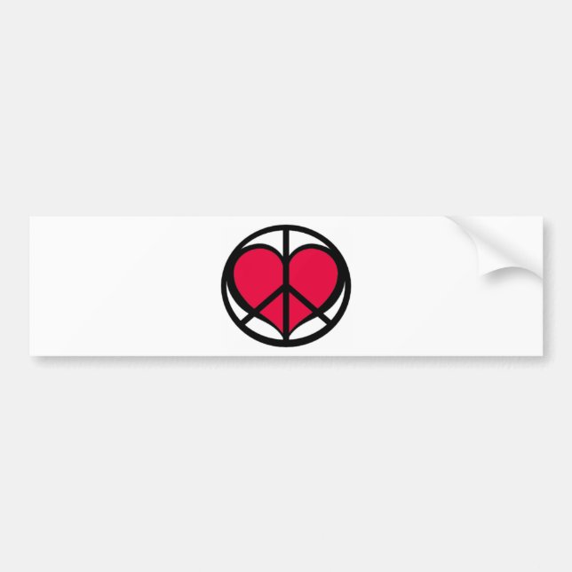 PeaceLove Bumper Sticker (Front)